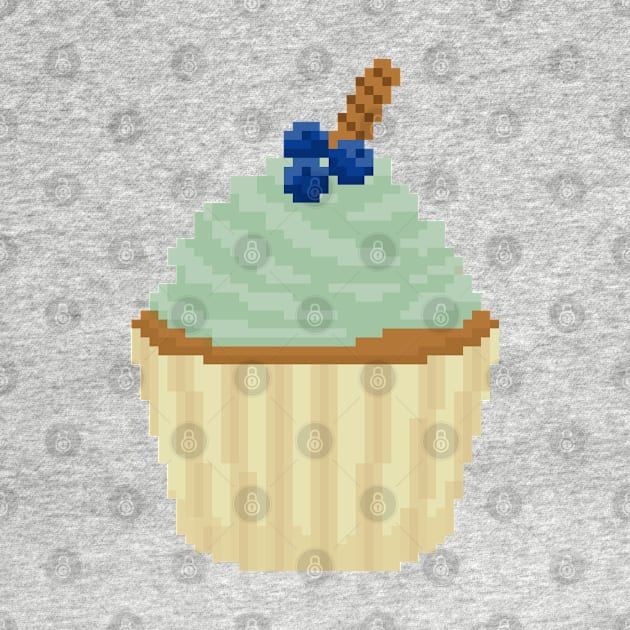 Green cupcake pixel art by toffany's